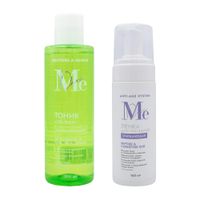 1X Тоник для лица себонормализующий Azelaic acid&Tea tree Mediva/Медива фл. 200мл + 1X Пенка для умывания очищающая пептид и коэнзим Q10 Mediva/Медива фл. 160мл