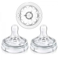 Соска силиконовая для густых жидкостей 6+ мес. Natural Philips Avent 2шт