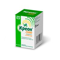 Креон 25000 капсулы кишечнорастворимые 25тыс.ЕД 20шт