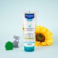 Гель для купания очищающий+Крем-эмолент Stelatopia Мустела/Mustela 200мл+200мл миниатюра фото №2