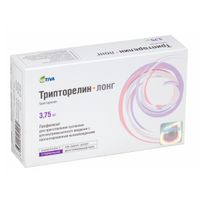 Трипторелин-лонг лиофилизат для приг. суспензии для в/м введ. с пролонг. высвоб. 3,75мг+Рас-ль 2мл+Шприц с 3 игл.+Салфетки спирт. 2шт+Скариф