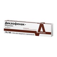 Диклофенак-Акрихин гель для наружного применения 1% 40г 