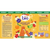 Чай детский фруктовый сухой гранулированный быстрорастворимый с 6 мес. Leo Kids Леовит банка 200г миниатюра фото №2