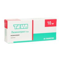 Лизиноприл-Тева таблетки 10мг 20шт