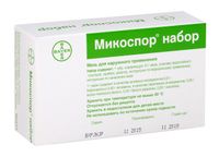 Набор: Микоспор+водост. лейкопласт.+скребок с дозатором мазь для наружного прим. 10г