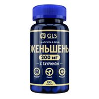 Женьшень GLS Pharmaceuticals/ГЛС Фармасьютикалс капсулы 400мг 60шт