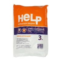Отрез марлевый медицинский нестерильный повышенной плотности Help/Хелп 90см х 3м 
