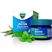 Викс актив бальзам с ментолом и эвкалиптом мазь для наружного применения банка 25г
