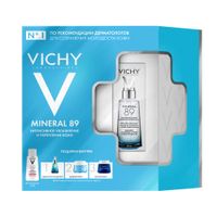 Набор Mineral 89 Vichy/Виши: Гель-сыворотка 50мл+Вода мицеллярная 100мл+Сыворотка-концентрат 10мл+Крем 15мл+Маска-уход ночная 15мл миниатюра фото №2