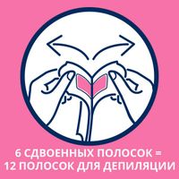 Полоски восковые для депиляции для чувствительной кожи Veet/Вит 12шт миниатюра фото №4