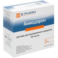 Амиодарон раствор для в/в введ. 50мг/мл 3мл 10шт миниатюра фото №2