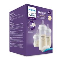 Набор для новорожденных Natural Philips Avent: Бутылочка 125мл+Бутылочка 260мл+Бутылочка 330мл+Щеточка для мытья бутылок миниатюра фото №3