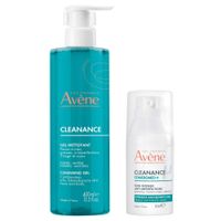 1X Гель для лица очищающий матирующий Cleanance Avene/Авен фл. 400мл + 1X Концентрат для проблемной кожи склонной к акне интенсивный Comedomed+ Cleanance Avene/Авен фл. 30мл