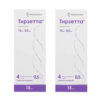 2Х Тирзетта раствор для п/к введ. шприц 15мг 0,5мл 4шт