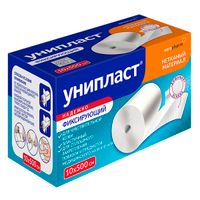 Лейкопластырь фиксирующий нетканый Унипласт 10х500см