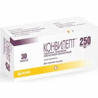 Конвилепт таблетки п/о плен. 250мг 30шт