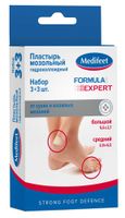 Пластырь мозольный гидроколлоидный Medifeet/Медифит (5,5х3,7см 3шт+2х6,5см 3шт) 6шт