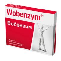 Вобэнзим таблетки кишечнорастворимые п/о 40шт миниатюра фото №3
