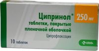 Ципринол таблетки п/о плен. 0,25г 10шт