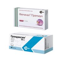 1X Грандаксин таблетки 50мг 60шт + 1X Феминал Премиум капсулы 221мг 30шт 1X Грандаксин таблетки 50мг 60шт + 1X Феминал Премиум капсулы 221мг 30шт