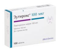 Эутирокс таблетки 100мкг 100шт