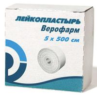 Лейкопластырь на тканевой основе Верофарм 5х500см