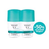 Дезодорант против избыточного потоотделения 48ч скидка -50% на второй Vichy/Виши 50мл 2шт (M6333000) миниатюра фото №2