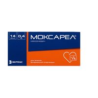 Моксарел таблетки п/о плен. 0,4мг 14шт