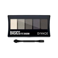 Тени для век в палетке Divage Palettes Eye Shadow - Basics тон № 01,02,03,04,05 миниатюра фото №2