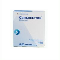 Сандостатин раствор для инъекций амп. 0,05мг/мл 1мл 5шт