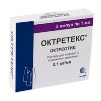 Октретекс раствор для инфузий и п/к введ. 0,1мг/мл 1мл 5шт миниатюра фото №2
