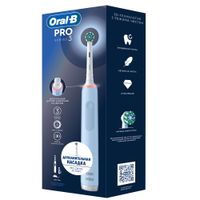 Набор Oral-B/Орал-би: Щетка зубная электрическая голубая с зарядкой 3757 Pro 3 тип 3772+Насадка сменная Pro CrossAction миниатюра фото №2