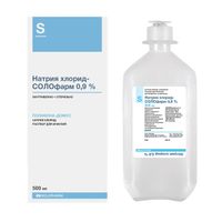 Натрия хлорид-СОЛОфарм раствор для инфузий 0,9% 500мл