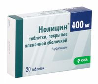 Нолицин таблетки п/о плен. 400мг 20шт