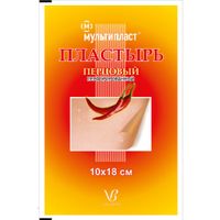 Пластырь перцовый перфорированный Мультипласт 10х18см