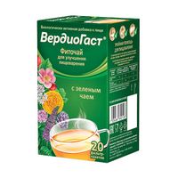 ВердиоГаст с зеленым чаем фиточай фильтр-пакет 1,5г 20шт