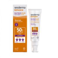 Средство солнцезащитное тонирующее с нежностью шелка для лица SPF50 REPASKIN SESDERMA 50мл