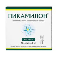 Пикамилон раствор для в/в и в/м введ. 100мг/мл 2мл 10шт