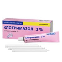 Клотримазол крем вагинальный 2% 20г Клотримазол крем вагинальный 2% 20г