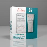 Набор успокаивающий Hydra Cleanance Avene/Авен: Крем для проблемной кожи лица, склонной к акне туба 40мл+Крем очищающий туба 15мл
