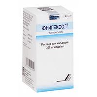 Юнигексол раствор в комплекте с держателем для инъекций 300мг йода/мл 100мл