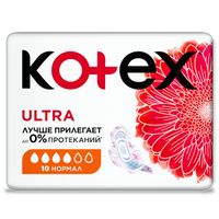 Прокладки гигиенические Normal Ultra Net Kotex/Котекс 10шт миниатюра фото №2