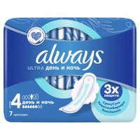 Прокладки дневные и ночные Day&Night Ultra Always/Олвейс 7шт миниатюра фото №2