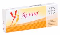 Ярина таблетки п/о плен. 3мг+0,03мг 21шт
