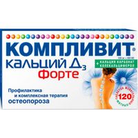 Компливит Кальций Д3 Форте мята таблетки жевательные 120шт миниатюра фото №4