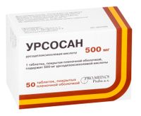 Урсосан таблетки п/о плен. 500мг 50шт