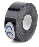 Тейп кинезиологическая на хлопковой основе в рулоне черный SFM-Plaster 2,5см х 500см