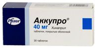 Аккупро таблетки п/о плен. 40мг 30шт