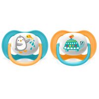 Соска-пустышка силиконовая ортодонтическая с футляром 6-18 мес. Ultra Air Philips Avent 2шт (SCF080/07) миниатюра фото №3