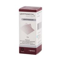 Цефтриаксон-ЛЕКСВМ порошок для приг раствора для в/в и в/м введ. 1г